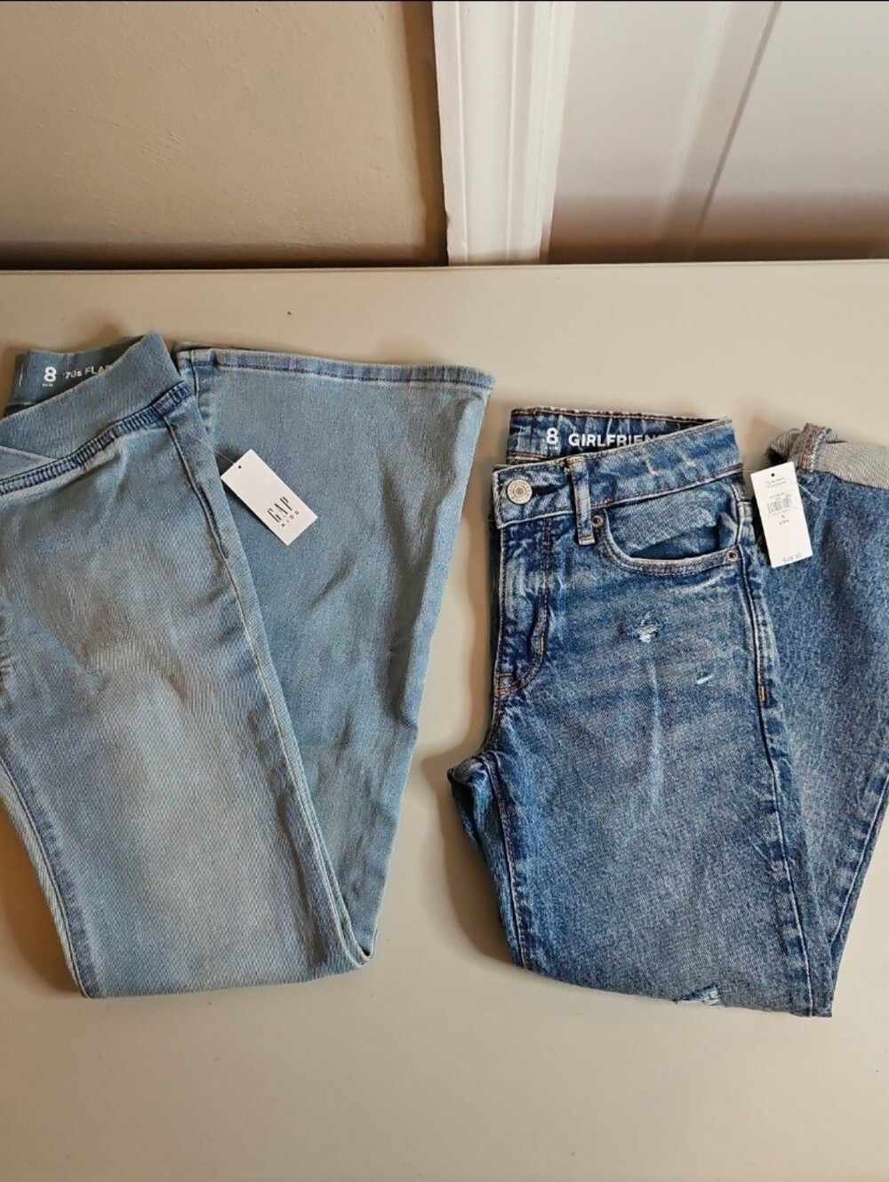 Brand New GAP Kids 70s Flare and Slim Jeans Size 8